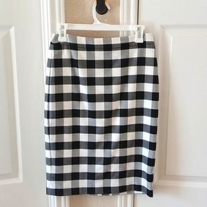 Ann Taylor buffalo check pencil skirt